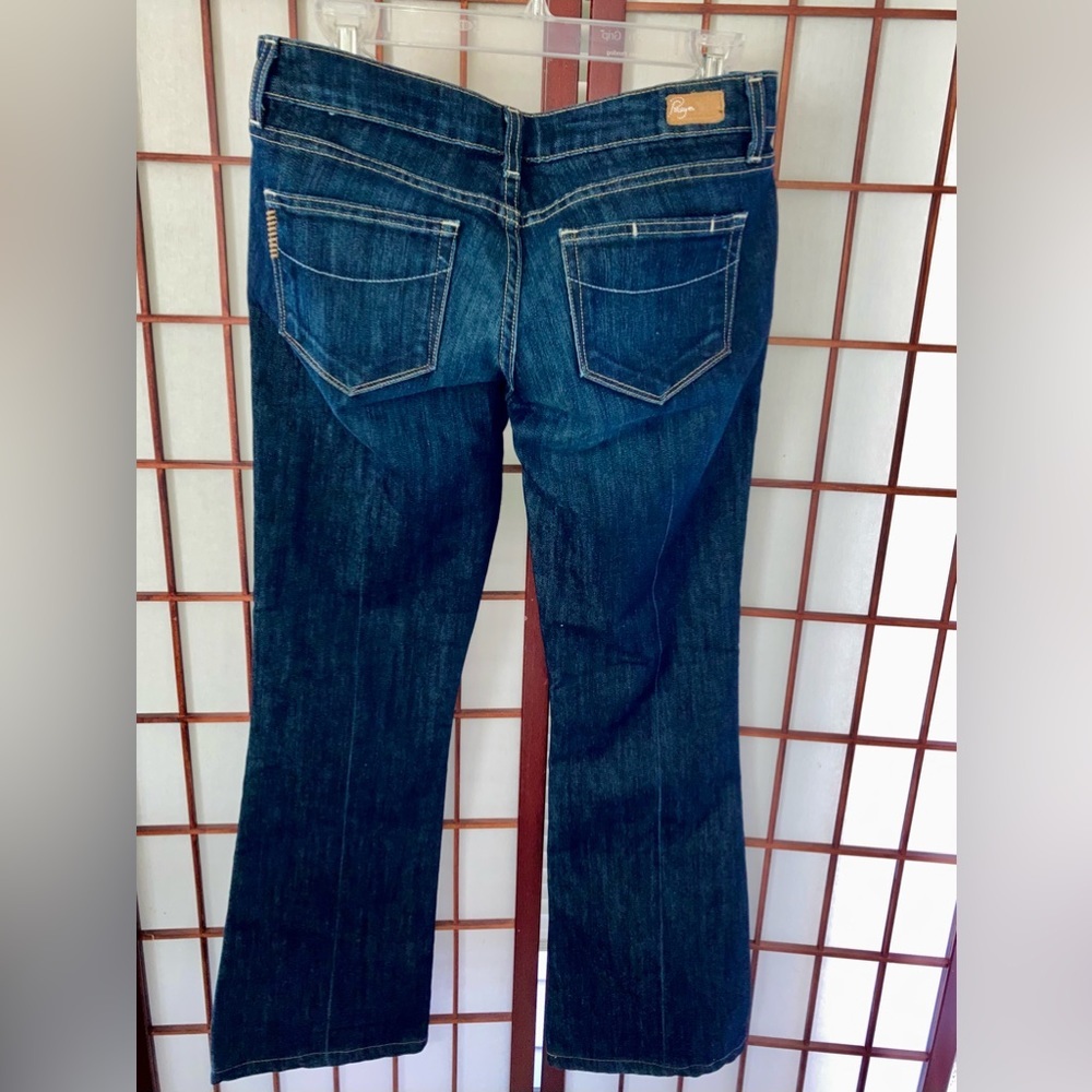 Paige Premium Denim "Laurel Canyon" Bootcut Jeans in McKinley Wash Dark Blue 27 - Picture 6 of 7